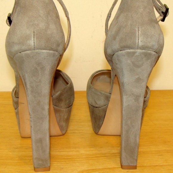 ZARA BASIC WOMENS GRAY PLATFORM SANDAL 37 6.5-7M - Picture 6 of 9